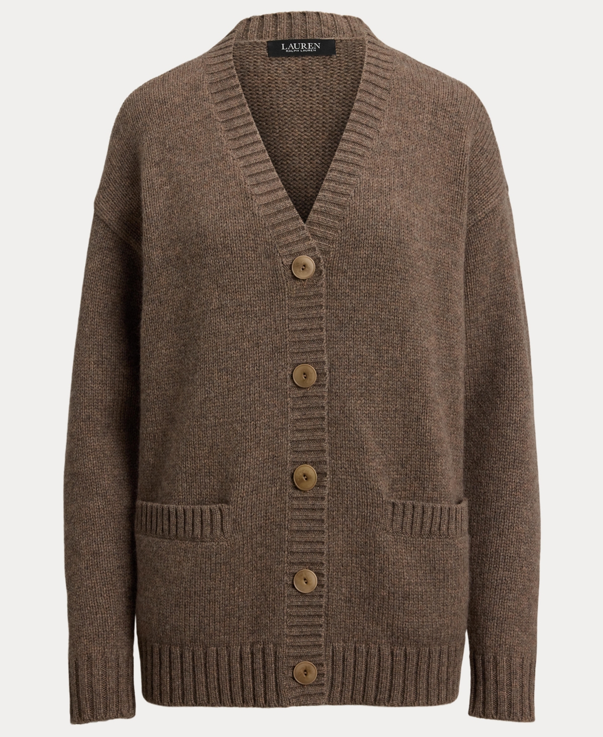 Ralph Lauren Wool-blend V-neck Cardigan In Brown