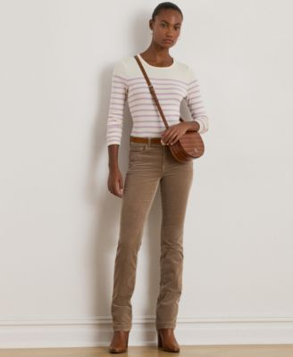 Women's Striped Cotton Long-Sleeve Tee