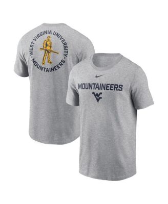 Nike - Men's Heather Gray West Virginia Mountaineers Campus 2-Hit T-Shirt
