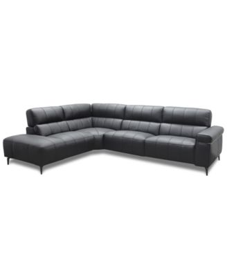 Furniture - Wyndill 2-Pc. Leather Sectional with 1 Power Recliner