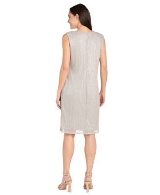 Women's Metallic Crinkle 2-Pc. Dress