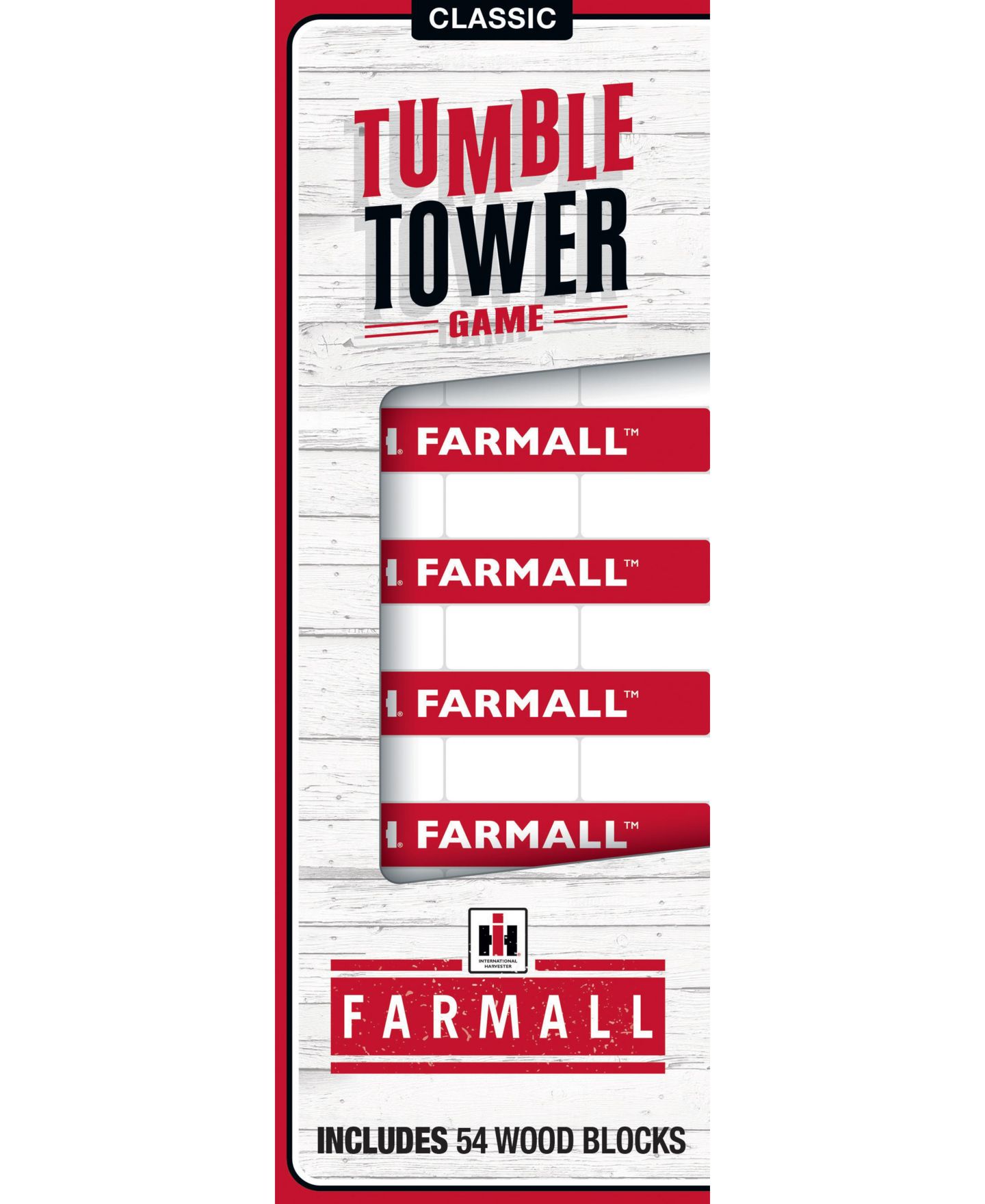 Детские настольные игры MasterPieces Puzzles Farmall Tumble Tower 54-Piece Game, от 6 лет — фото 1