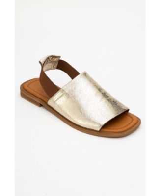 Fuela Leather Elastic Flat Sandals (Women)