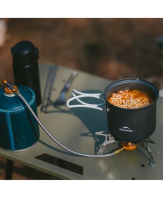 4 in 1 Premium Camping Cookware Set – Lightweight Aluminum Pots with Multi-Use Lids,Upgraded Handle,Compact&Space-Saving,Only 1.32lbs