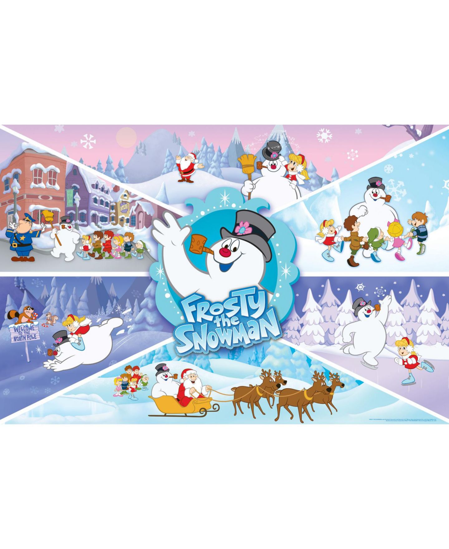 Детский пазл MasterPieces Puzzles Frosty the Snowman 48 Piece Floor Jigsaw Puzzle — фото 2