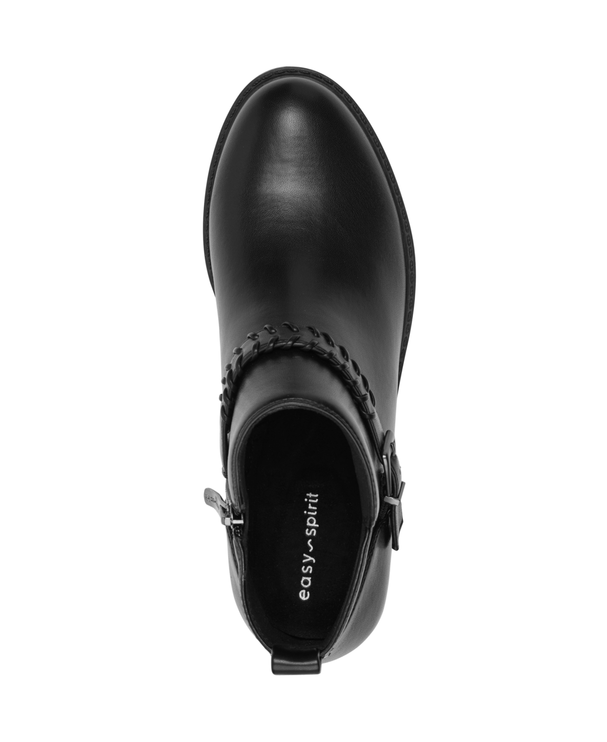 Easy Spirit Women's Lannie Buckle Strap Block Heel Booties In Black