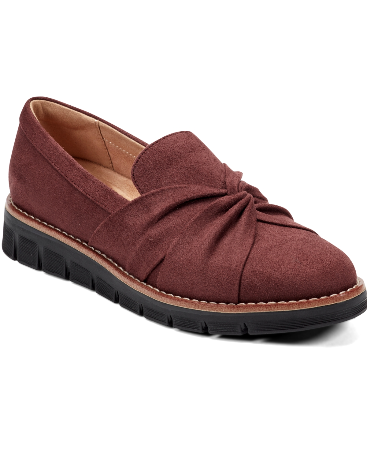 Easy Spirit Women's Vitalia Eflex Ruched Slip-on Loafers In Red