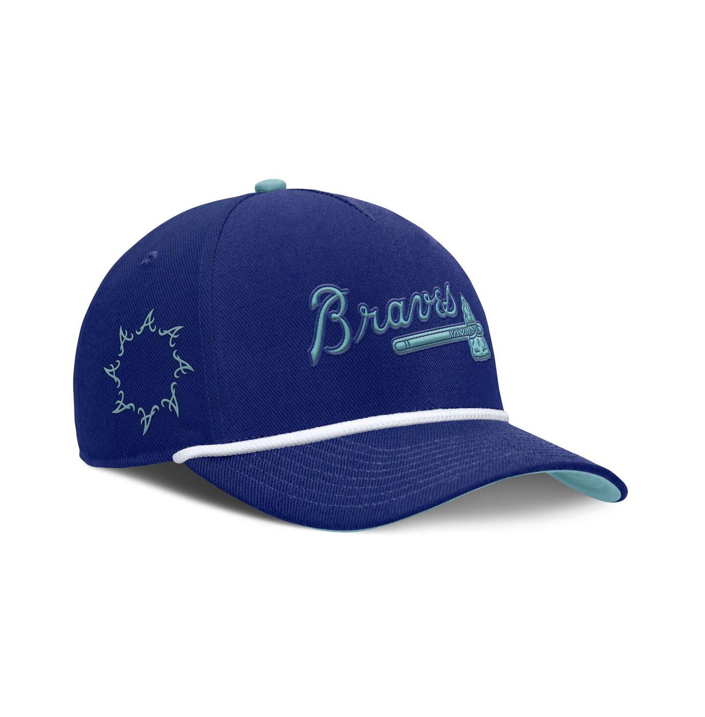 Мужская кепка Nike Royal Atlanta Braves Father's Day Rise Adjustable Hat — фото 1
