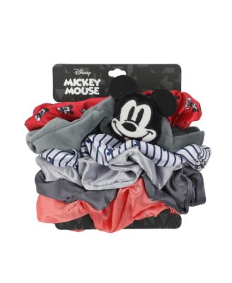 Mickey Mouse Printed Fabric Hair Scrunchies (6-Piece Set)