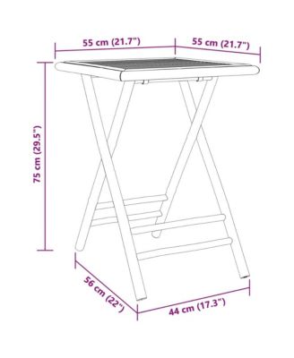 Garden Table Natural Bamboo Bamboo Small Foldable