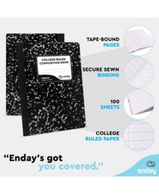 Composition Notebooks College Ruled Paper, Pink Hard Cover Composition Notebook, Premium Lined Composition Books, 100 Sheets Ruled Notebook