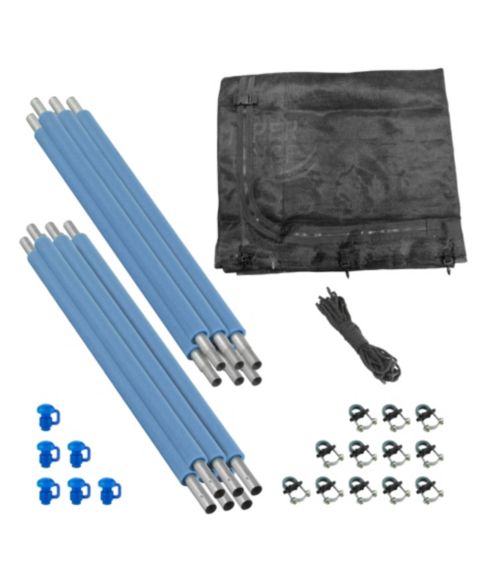Детские игрушки PlexaLife 14 FT Trampoline Safety Enclosure Set including Net, 6 Poles(with 6 pole caps)Trampoline Pole Foam Sleeves, Installs Inside the Frame, цвет: Синий