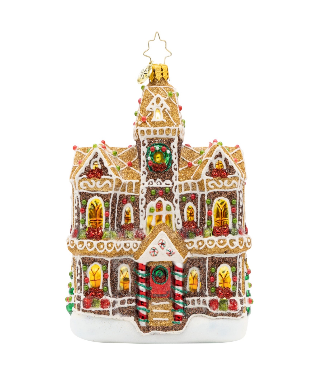 Christopher Radko Gingerbread Manor Ornament In Brown