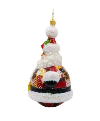 Quilted Jolly Claus Ornament