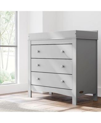 Noah 3 Drawer Chest with Changing Topper (Pebble Gray)