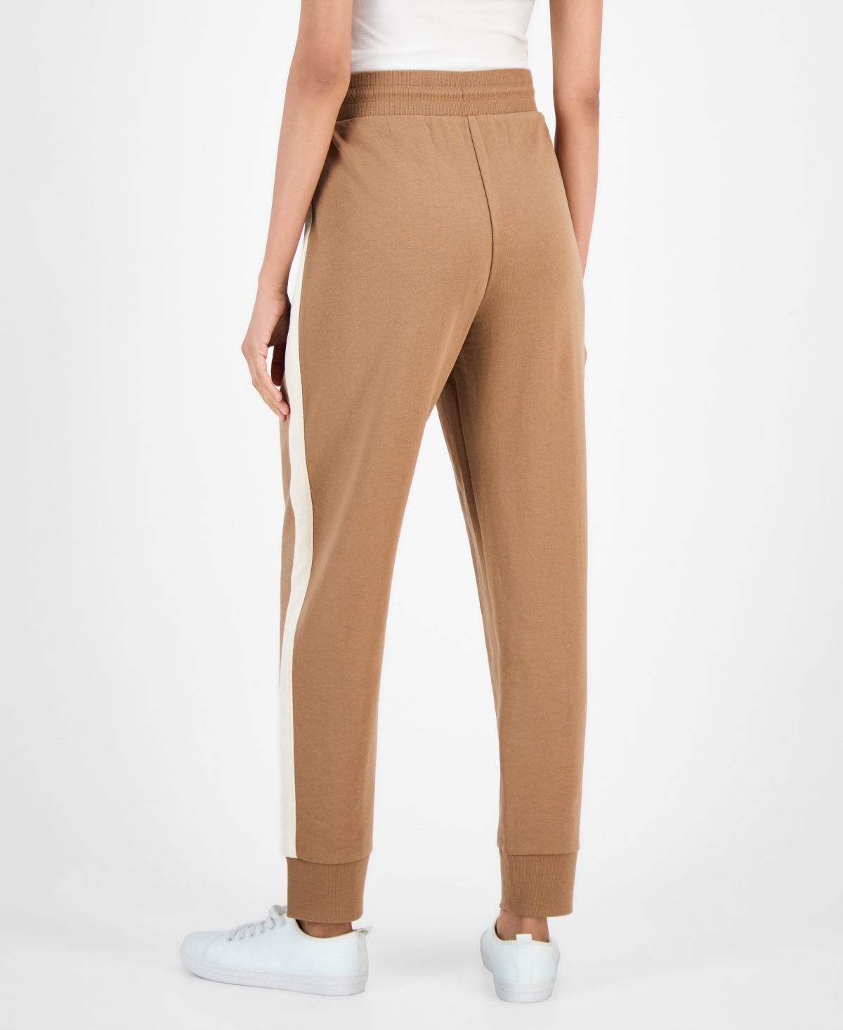 Nautica Jeans Women's Side-striped Jogger Pants In Brown