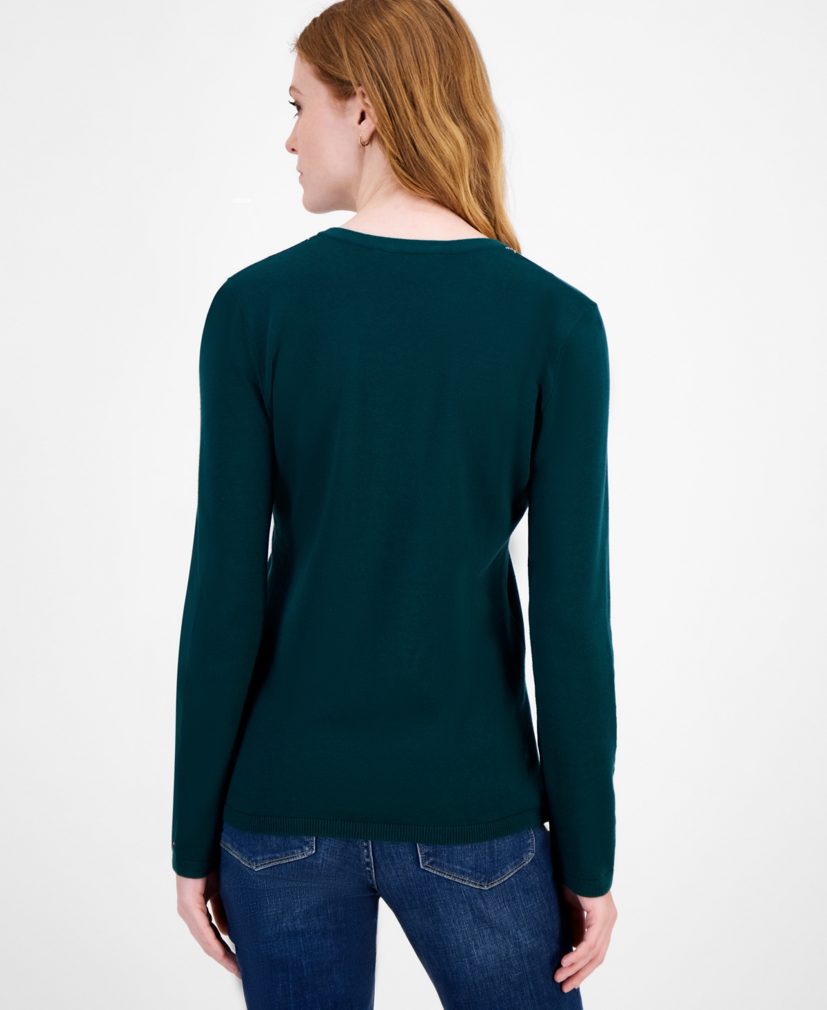 Tommy Hilfiger Women's Cotton Arglye Ivy Sweater In Multi