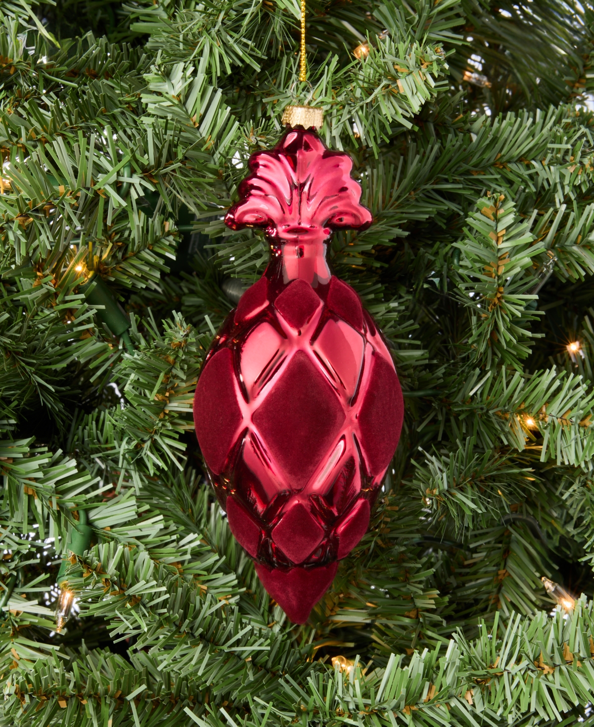 Holiday Lane Berry Tones Red Bauble Ornament, Macy's Exclusive