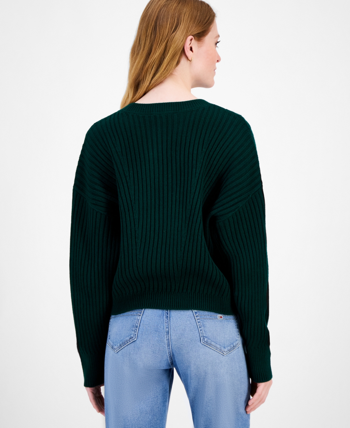 Tommy Hilfiger Women's Traveling Cable Sweater In Blue