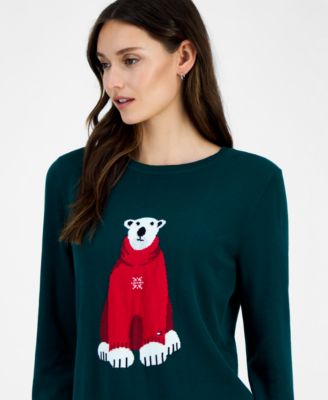 Women's Cotton Graphic Crewneck Sweater