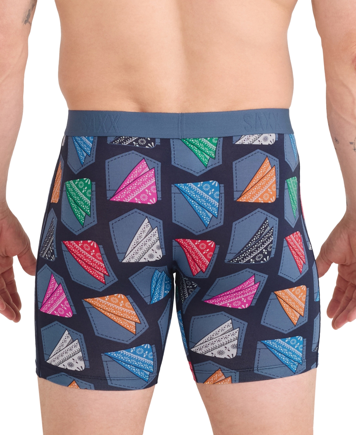 Saxx Vibe Xtra Boxer Briefs In Blue
