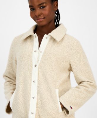Women's Faux-Sherpa Snap-Front Jacket