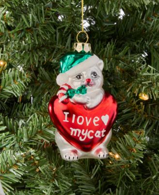 Pets Glass Cat Ornament, Macy's Exclusive