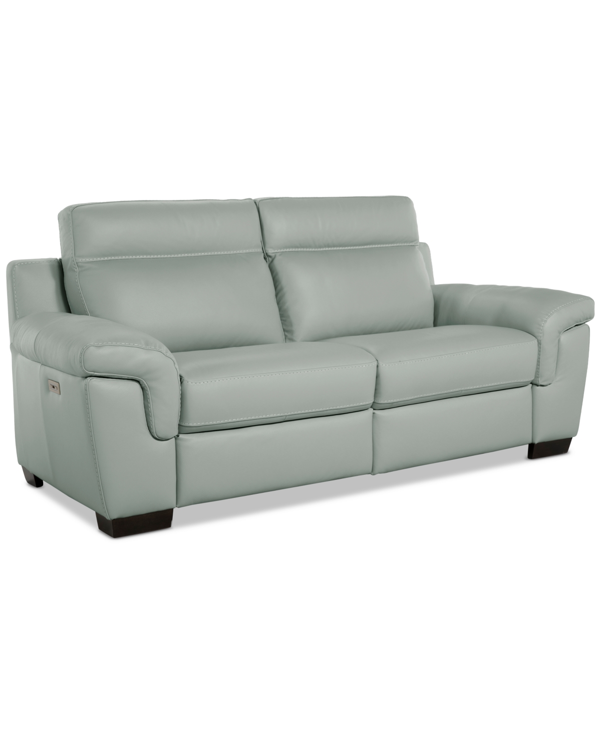 Macy's Julius Ii 2-pc. Leather Sofa With 2 Power Recliners, Exclusively At  In Gray