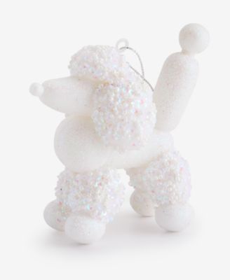 Pastel Shine White Poodle Ornament, Macy's Exclusive