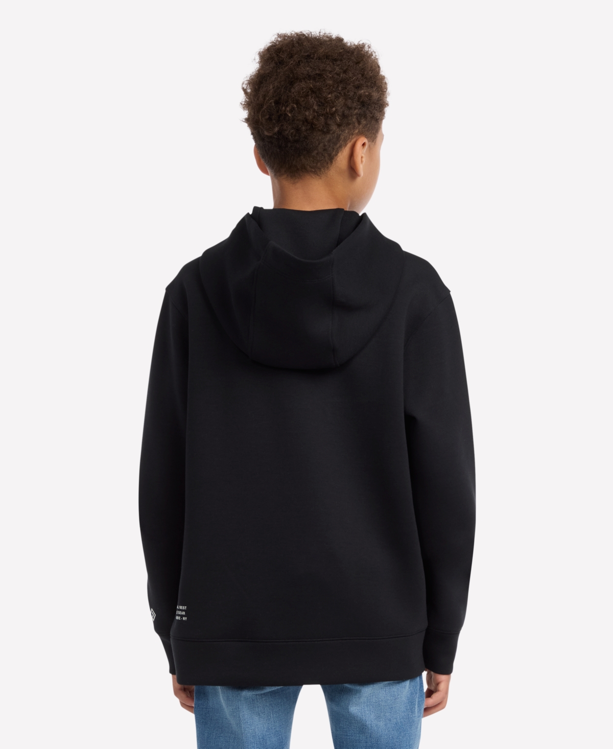 Abercrombie Boys Ypb Neoknit Technical Pullover Hoodie In Black