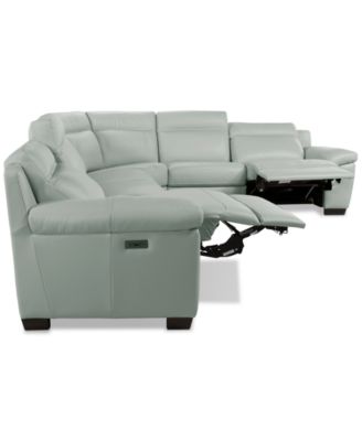 Julius II 6-Pc. Leather L Sectional with 2 Power Recliners, Macy's Exclusive