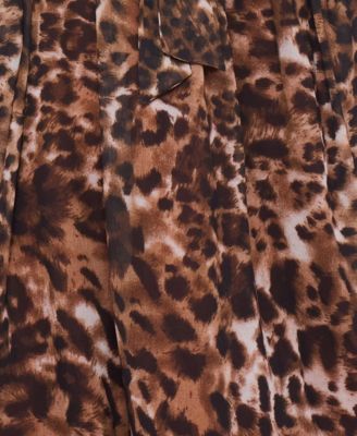 Juniors' Printed Chiffon Sleeveless Midi Dress