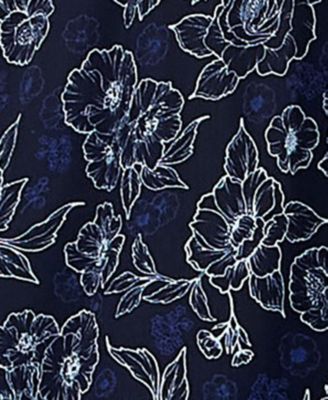 Juniors' Chiffon Printed Short Fit & Flare Dress