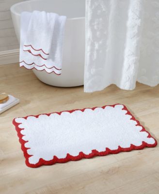 Scallop Cotton Bath Rug, 30" x 20"