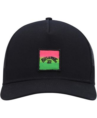 Men's Black Stacked Trucker Snapback Hat