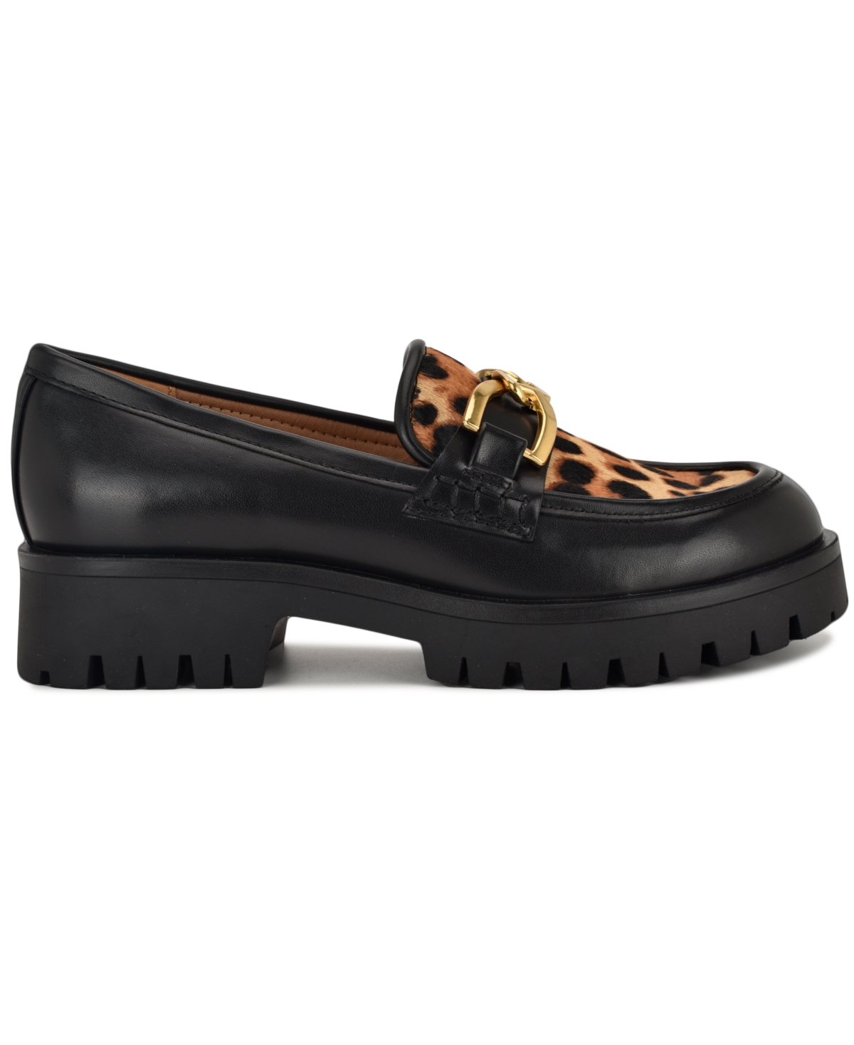 Nine West Gables Genuine Calf Hair Lug Sole Loafer In Multi