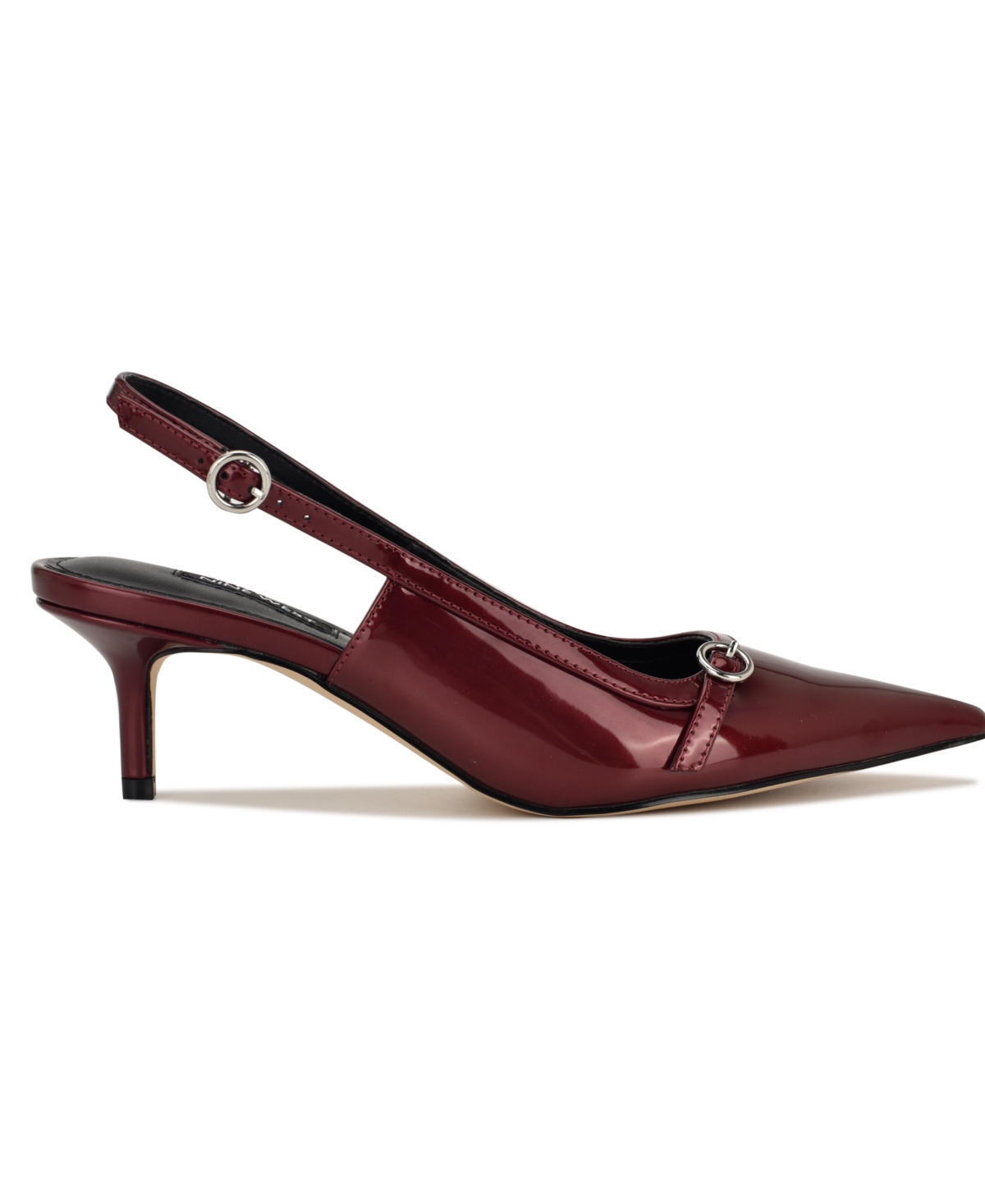 Nine West Ashlea Slingback Pointed Toe Pump In Burgundy