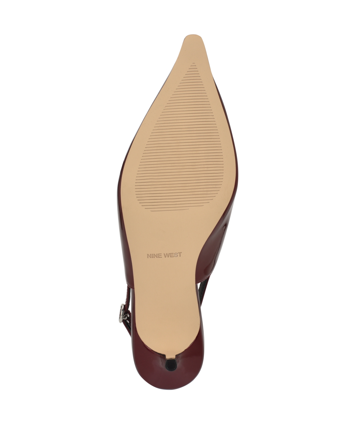 Nine West Ashlea Slingback Pointed Toe Pump In Burgundy
