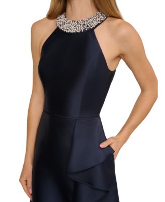 Women's Embellished Halter Ball Gown