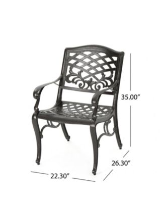 Outdoor 2 Pieces Aluminium Dining Chairs