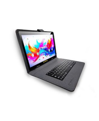 10.1" Octa Core 256GB Storage Android 15 with Designer Cloth Keyboard Case and Stylish Backpack and Pen Stylus