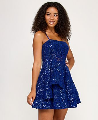 teen homecoming dresses Pink Tulle Knee Length Dress, Sweet 16 For Teens, MH237 Select payment method and add notes of your size and color choice Dark Navy Homecoming Dresses,Short Homecoming