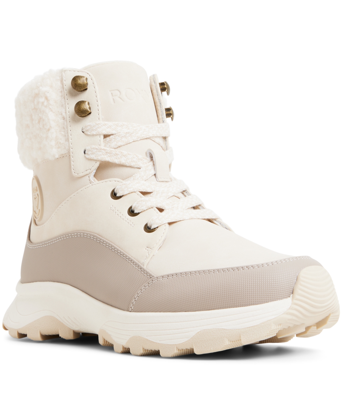 Women's Snow Lace Up Boots - White