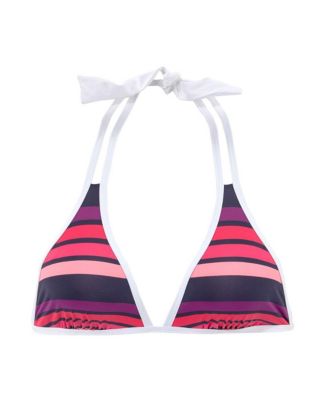 Women's Striped Triangle Bikini Swimsuit Top Bra Sizing