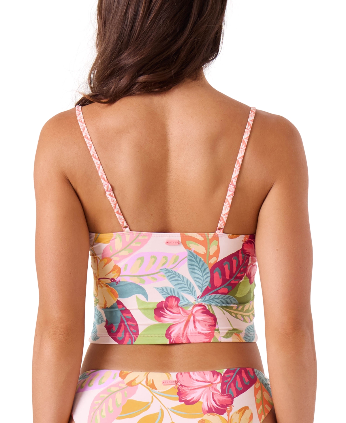 Roxy Juniors' Hot Tropics Longline Bikini Top In Multi