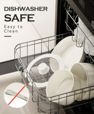 18-Piece Non-Stick Cookware Set with Silicone Tools, Detachable Handles, Space-Saving Design for All Stovetops