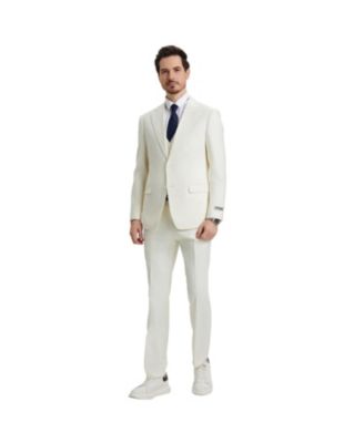 Men's Hybrid-Fit 3pc Notch Lapel Suit Set, Jacket Vest and Pants