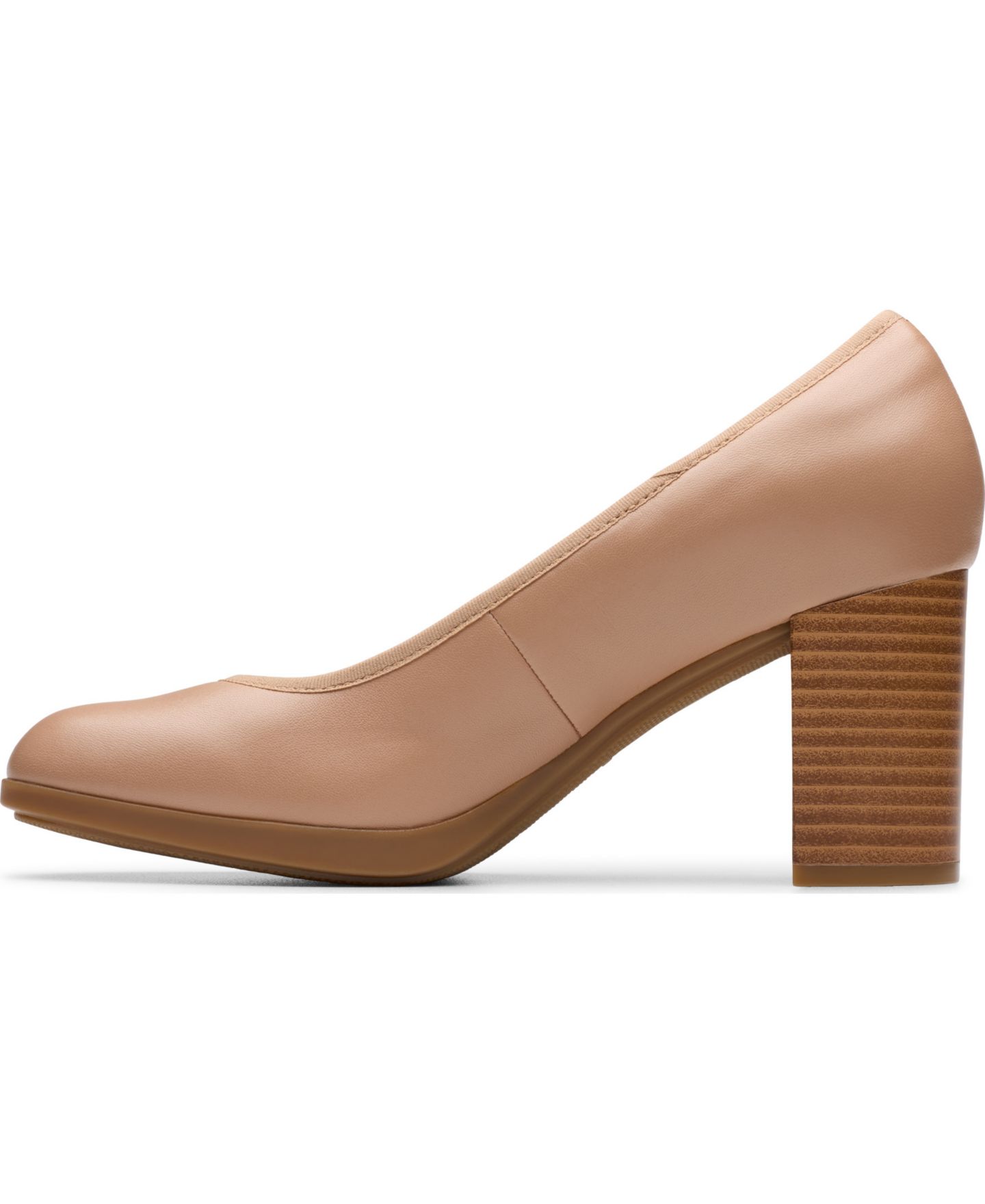 Женские туфли Clarks Bayla Carly Slip-On Pumps, цвет: Тёплый бежевый кожаный — фото 5