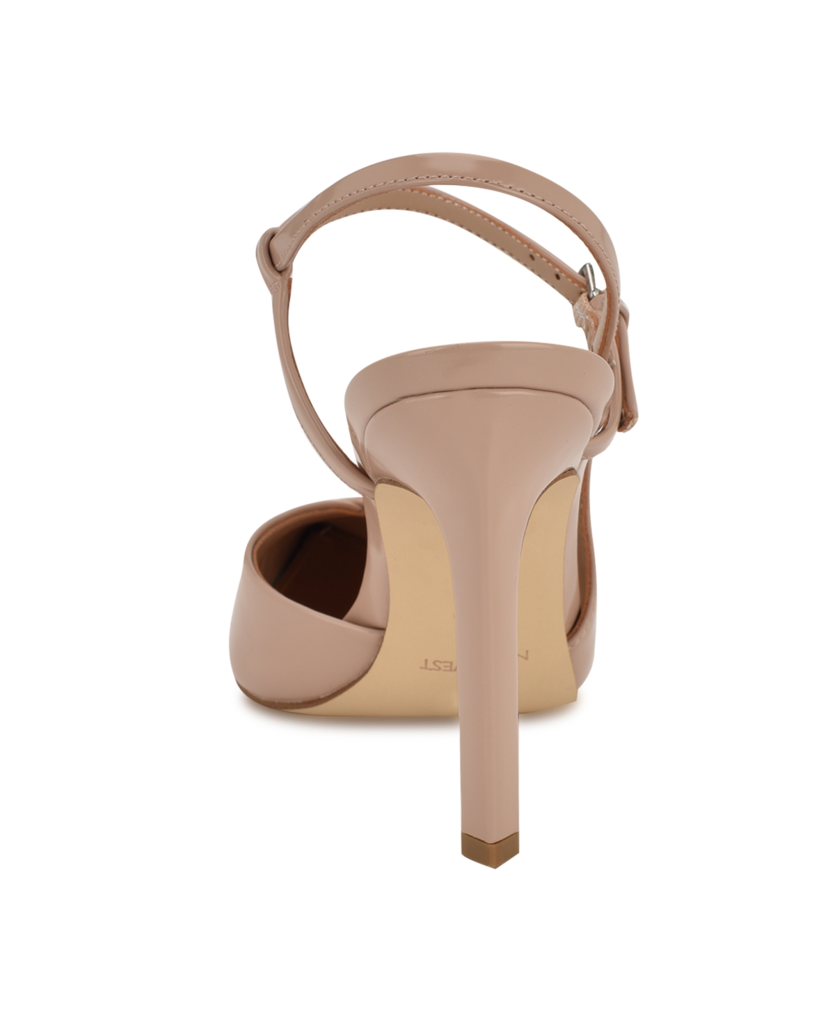 Nine West Franka Ankle Strap Pointed Toe Pump In Brown