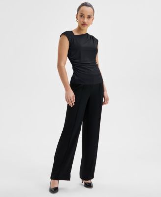 Petite Asymmetric Draped Top, Exclusively at Macy's